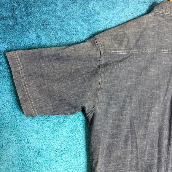 Wolverine Boots and Gear Denim Shirt Men's Size XL Short Sleeve Westernwear - Picture 11 of 16